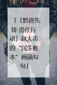 「黔进先锋·贵在行动」赵大志的“民生账本”画满勾勾