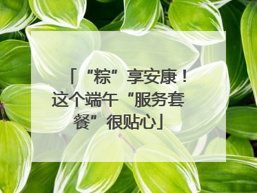 “粽”享安康！这个端午“服务套餐”很贴心
