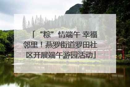 “粽”情端午 幸福邻里！燕罗街道罗田社区开展端午游园活动