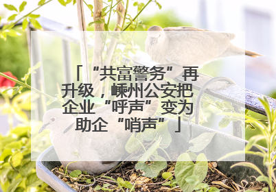 “共富警务”再升级，嵊州公安把企业“呼声”变为助企“哨声”