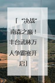 “决战”南森之巅！丰台武林万人争霸赛开启