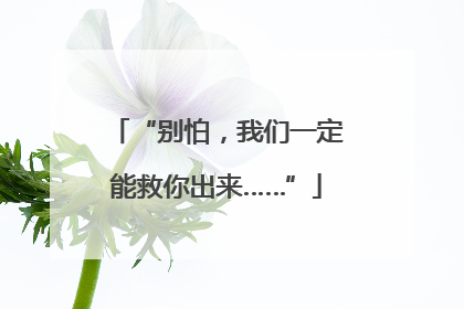 “别怕，我们一定能救你出来……”