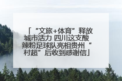 “文旅+体育”释放城市活力 四川这支酸辣粉足球队亮相贵州“村超”后收到感谢信