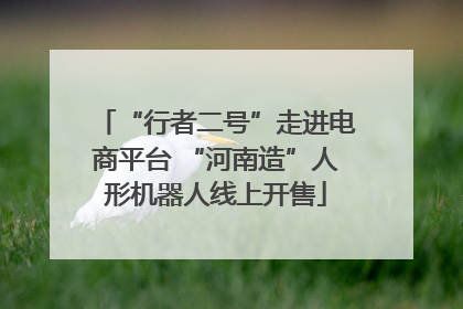 “行者二号”走进电商平台 “河南造”人形机器人线上开售