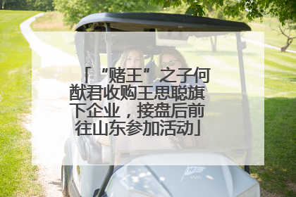 “赌王”之子何猷君收购王思聪旗下企业，接盘后前往山东参加活动