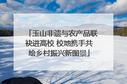 玉山非遗与农产品联袂进高校 校地携手共绘乡村振兴新图景