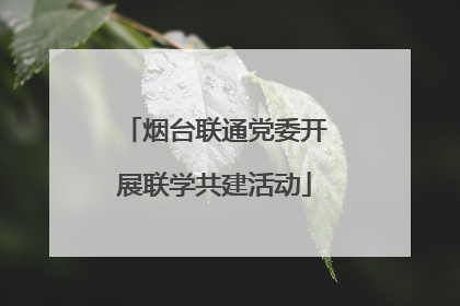 烟台联通党委开展联学共建活动