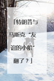 特朗普与马斯克“友谊的小船”翻了？