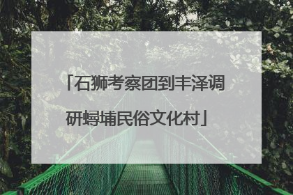 石狮考察团到丰泽调研蟳埔民俗文化村