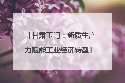 甘肃玉门：新质生产力赋能工业经济转型