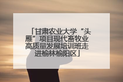 甘肃农业大学“头雁”项目现代畜牧业高质量发展培训班走进榆林榆阳区