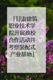 甘肃建筑职业技术学院开展政校合作活动并考察装配式产业基地