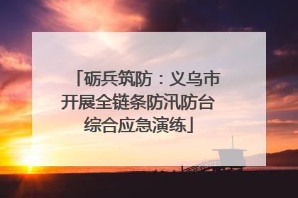 砺兵筑防：义乌市开展全链条防汛防台综合应急演练