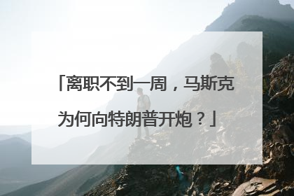 离职不到一周，马斯克为何向特朗普开炮？