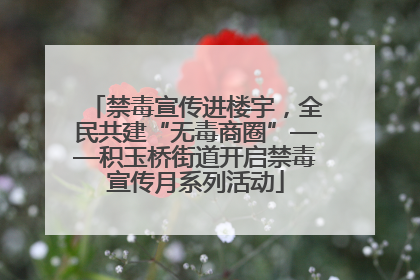 禁毒宣传进楼宇，全民共建“无毒商圈”——积玉桥街道开启禁毒宣传月系列活动