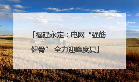 福建永定：电网“强筋健骨” 全力迎峰度夏