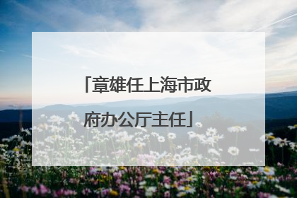 章雄任上海市政府办公厅主任