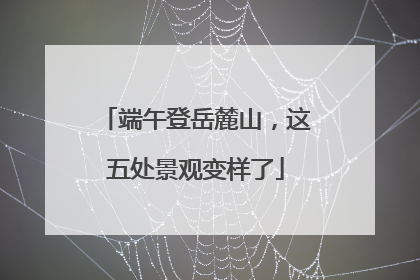 端午登岳麓山，这五处景观变样了