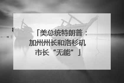 美总统特朗普：加州州长和洛杉矶市长“无能”