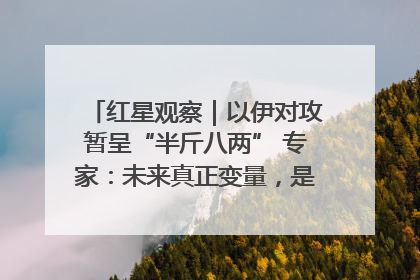红星观察｜以伊对攻暂呈“半斤八两” 专家：未来真正变量，是美国是否进一步介入