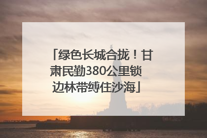 绿色长城合拢！甘肃民勤380公里锁边林带缚住沙海
