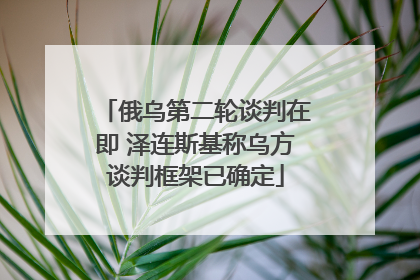俄乌第二轮谈判在即 泽连斯基称乌方谈判框架已确定