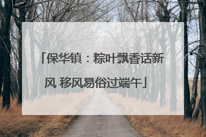 保华镇：粽叶飘香话新风 移风易俗过端午