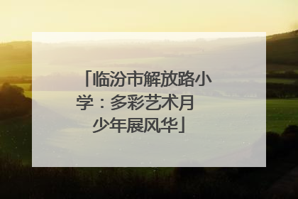 临汾市解放路小学：多彩艺术月 少年展风华