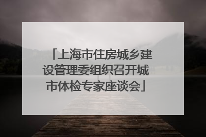 上海市住房城乡建设管理委组织召开城市体检专家座谈会