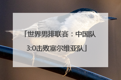 世界男排联赛：中国队3:0击败塞尔维亚队