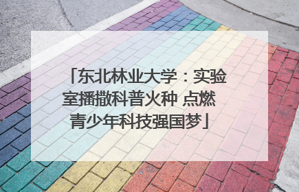 东北林业大学：实验室播撒科普火种 点燃青少年科技强国梦