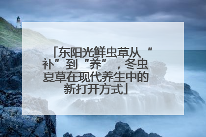 东阳光鲜虫草从“补”到“养”，冬虫夏草在现代养生中的新打开方式