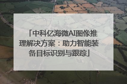 中科亿海微AI图像推理解决方案：助力智能装备目标识别与跟踪