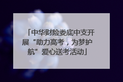 中华财险娄底中支开展“助力高考，为梦护航”爱心送考活动
