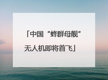 中国“蜂群母舰”无人机即将首飞