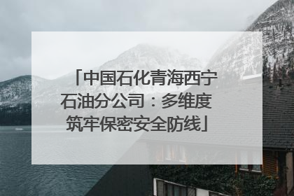 中国石化青海西宁石油分公司：多维度筑牢保密安全防线