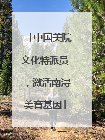 中国美院文化特派员，激活南浔美育基因