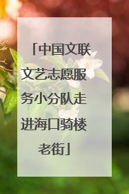 中国文联文艺志愿服务小分队走进海口骑楼老街