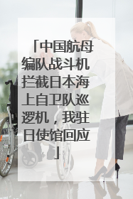 中国航母编队战斗机拦截日本海上自卫队巡逻机，我驻日使馆回应