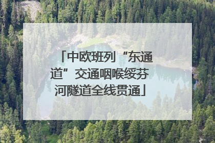 中欧班列“东通道”交通咽喉绥芬河隧道全线贯通