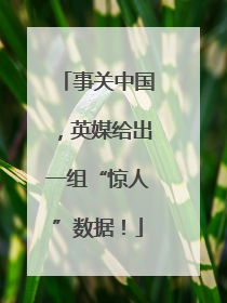 事关中国，英媒给出一组“惊人”数据！