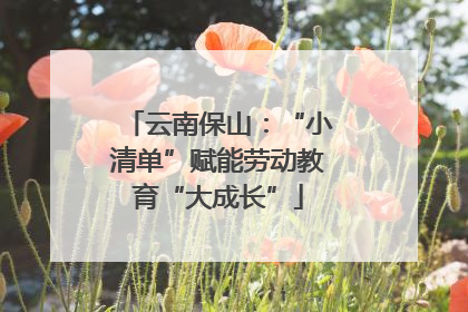 云南保山：“小清单”赋能劳动教育“大成长”