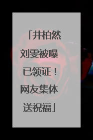 井柏然刘雯被曝已领证！网友集体送祝福