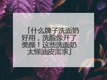 什么牌子洗面奶好用，洗脸像开了美颜！这些洗面奶太懂油皮需求