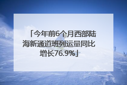 今年前6个月西部陆海新通道班列运量同比增长76.9%