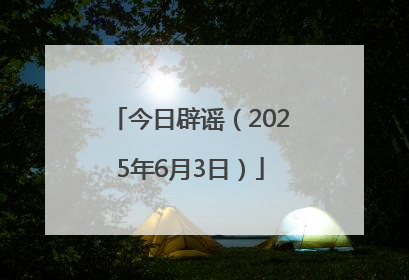 今日辟谣（2025年6月3日）