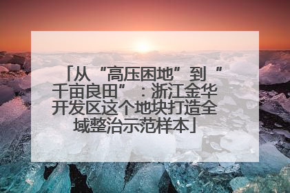从“高压困地”到“千亩良田”：浙江金华开发区这个地块打造全域整治示范样本