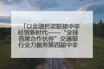 以金融桥梁联接中非经贸新时代——“全球首席合作伙伴”交通银行全力服务第四届中非经贸博览会