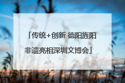 传统+创新 德阳旌阳非遗亮相深圳文博会