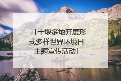 十堰多地开展形式多样世界环境日主题宣传活动